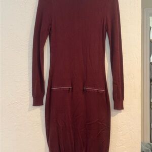 Marc New York Red Crew Neck Sweater Dress